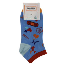 Enkelsokken zorgprofessional Happy2Wear - Blue Care