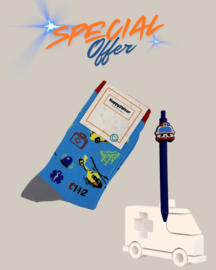 Ambulance special - Cadeau sokken + pen