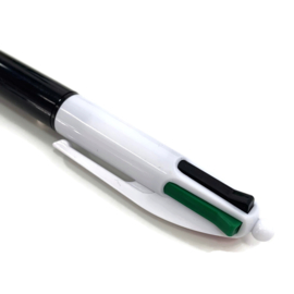 4 Kleuren pen KICK | Zwart - wit