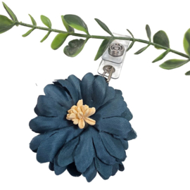 Flower Textiel - Jojo - trekkoord voor badge of sleutel Petrol