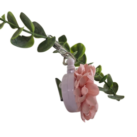 Flower Textiel - Jojo - trekkoord voor badge of sleutel Zalm-Roze