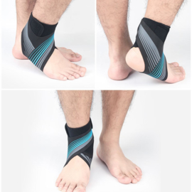 SET Enkelbandages FIT (set van 2 ) links en rechts - GRIJS/BLAUW