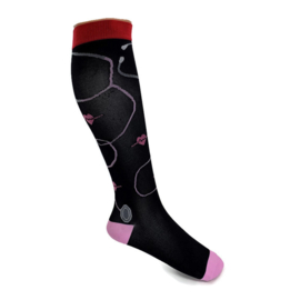 Compressie kousen Stethoscoop pink & rood