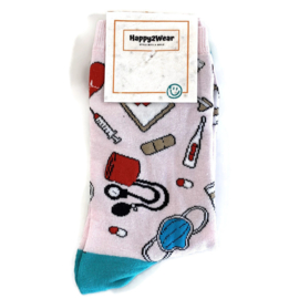 Happy2Wear Zorgsokken - Pink Pressure & Pills