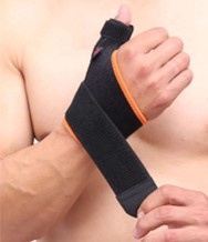 Duimbrace met spalk  Zwart-Oranje