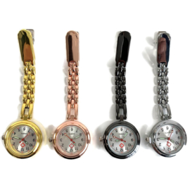 Clip-on elegant dokter- zuster horloge met schakels