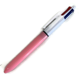 4 Kleuren pen KICK | Roze - wit