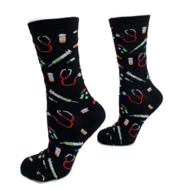 Happy2Wear sokken pillen-stethoscoop-injectiespuit