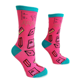 H2C onderwijs sokken - Pink & Aqua