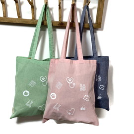 Linnen Tas | Dierzorg & Paraveterinair | Roze