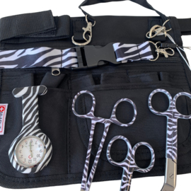 Large Zorgset Heuptas + accessoires Zwart & Zebra