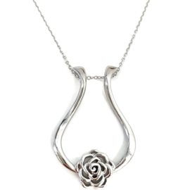 Collier & Ring-houder | Bloem - 925 Zilver