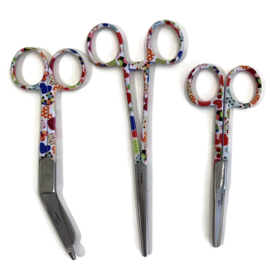 LINKSHANDIGE 3-set Zorg scharen - Patchwork hartjes