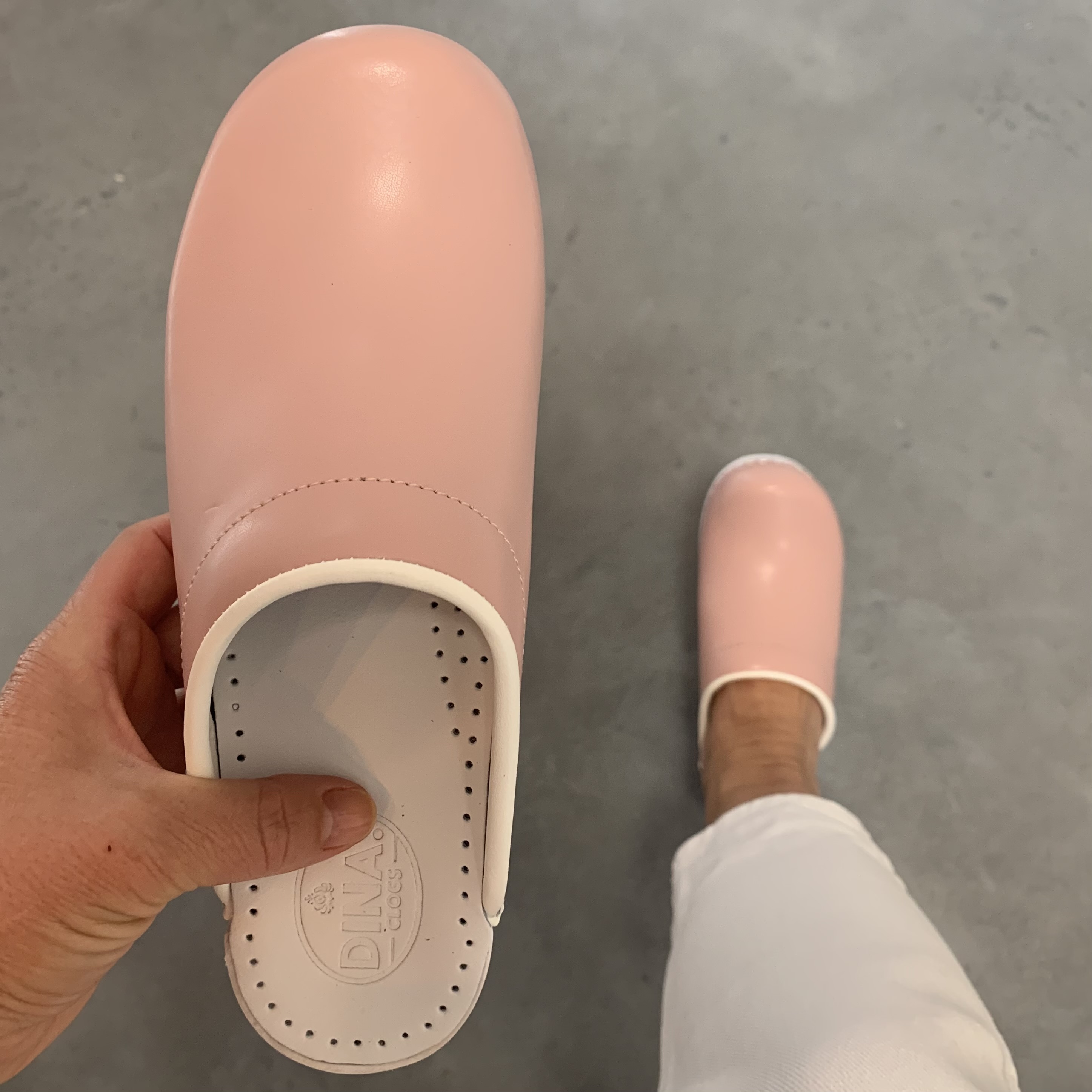 Zorg klompen leer - Classic Pink - Dina