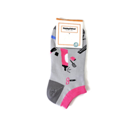 Happy2Wear ENKEL sokken kapper - Cut & Dry pink