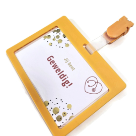 Badge + Clip Oranje