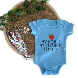 Baby rompertje - My favorite teacher - lichtblauw