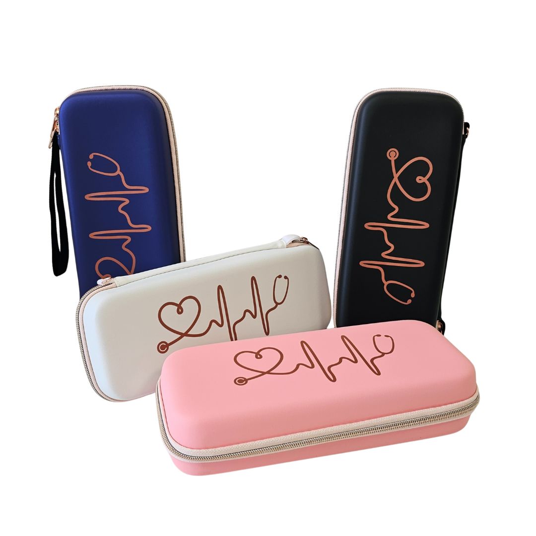 Luxe hard case etui voor Stethoscoop - Heartbeat - The rosés