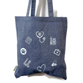 Linnen Tas | Dierzorg & Paraveterinair | Jeansblauw