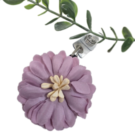 Flower Textiel - Jojo - trekkoord voor badge of sleutel Mauve-Taupe