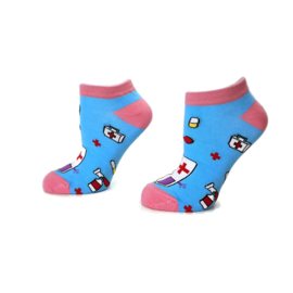 Happy2Wear zorg ENKEL sokken Ambulance Aqua