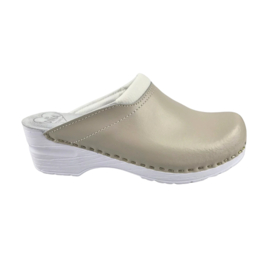 Medische Klompen - Beige & wit - Dina Original