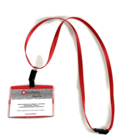 Billy Pashouder / badgeholder  + Lanyard - Rood