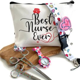 Canvas Tasje - Best Nurse - zusterkapje