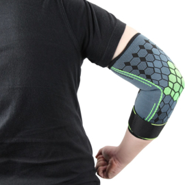 Elastische elleboog band - brace grijs/groen