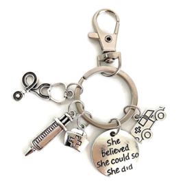 Zorg Sleutelhanger-tassenhanger musketon 5-bedels