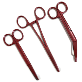 Kocherklem - verpleegkundige schaar & verbandschaar - Metallic Rood Koper