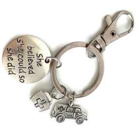 Zorg Sleutelhanger-tassenhanger musketon 3-bedels
