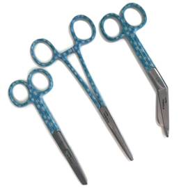 Scharenset Daisy Aqua (kocher-verpleegkundige schaar & verbandschaar)