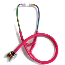 Classic Stethoscoop - Dual Head - Pink & Oily Rainbow