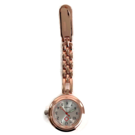 Clip-on elegant dokter- zuster horloge - Rosé