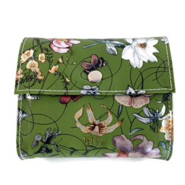 Pillenetui  Textiel Bloemen & Vlinders - Groen voor 7 dagen