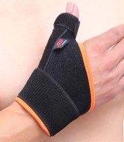 Duimbrace met spalk  Zwart-Oranje