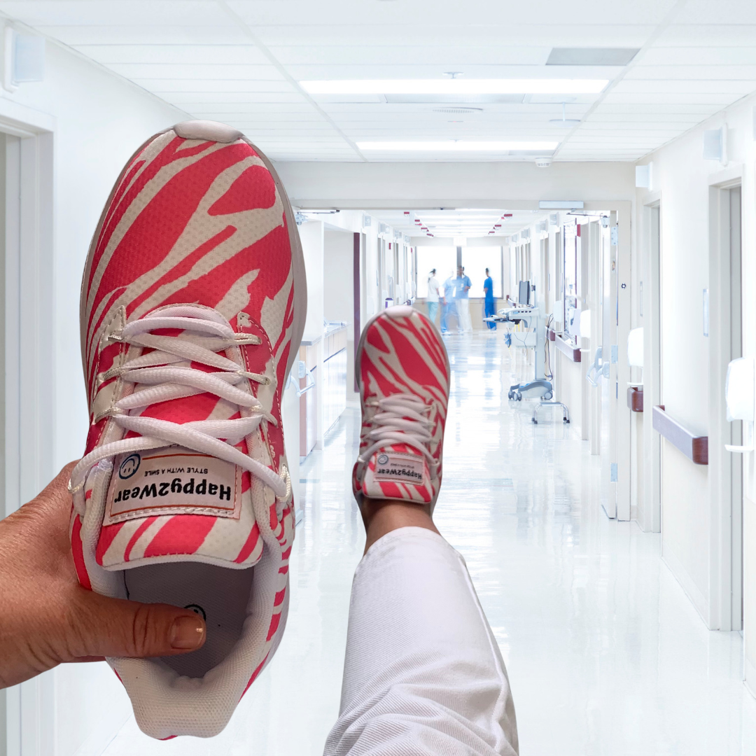 Happy2Wear Zorg Sneakers - Pink Zebra