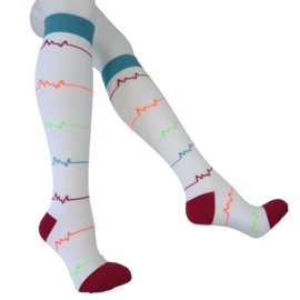 Compressie kousen - Pulse Wit & Neon