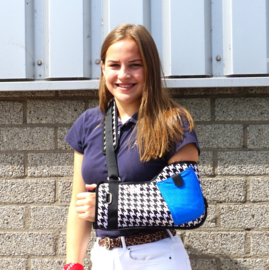 Armsling zwart wit blauw