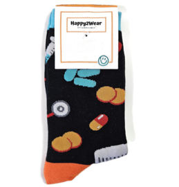 Happy2Wear Zorgsokken Orange Medicine