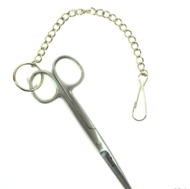 Verpleegkundige schaar RVS met ketting