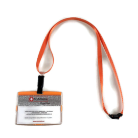 Billy Pashouder / badgeholder + Lanyard - Oranje