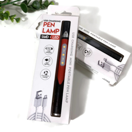 USB oplaadbaar LED PEN lampje - ROOD