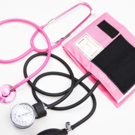 Set bloeddrukmeter & stethoscoop Roze