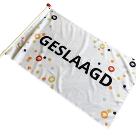 Geslaagd vlag - confetti - diploma