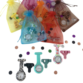 (007) Zorghorloge clip + 3-loops pennenclip (vanaf € 9,99)