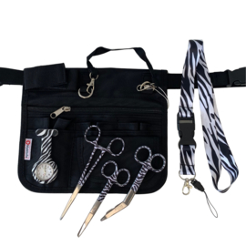 Large Zorgset Heuptas + accessoires Zwart & Zebra