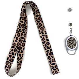 Badge Jojo & sleutelkoord -  Leopard - Mix & Match