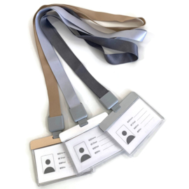 Naambadge ZIP METAL - Lanyard & trekkoord - ZILVER